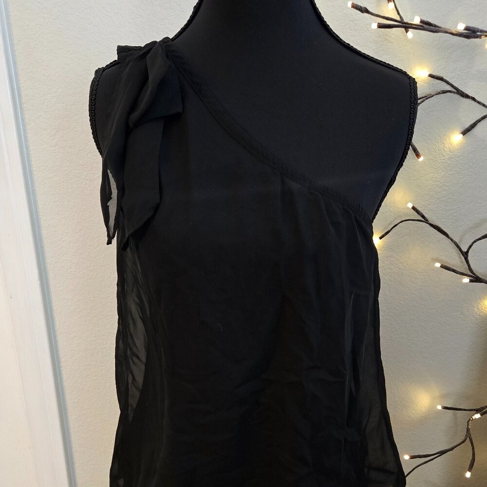 Guess - Small Black Open Shoulder Blouse - EUC